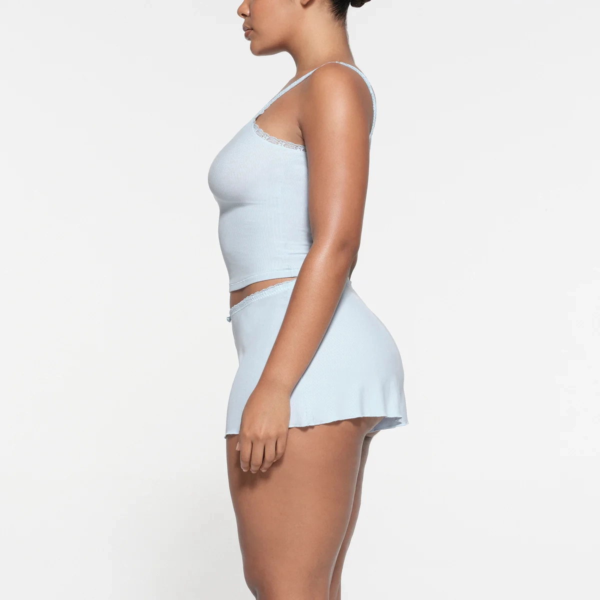 SKIMS SOFT LOUNGE LACE TANK CELESTE