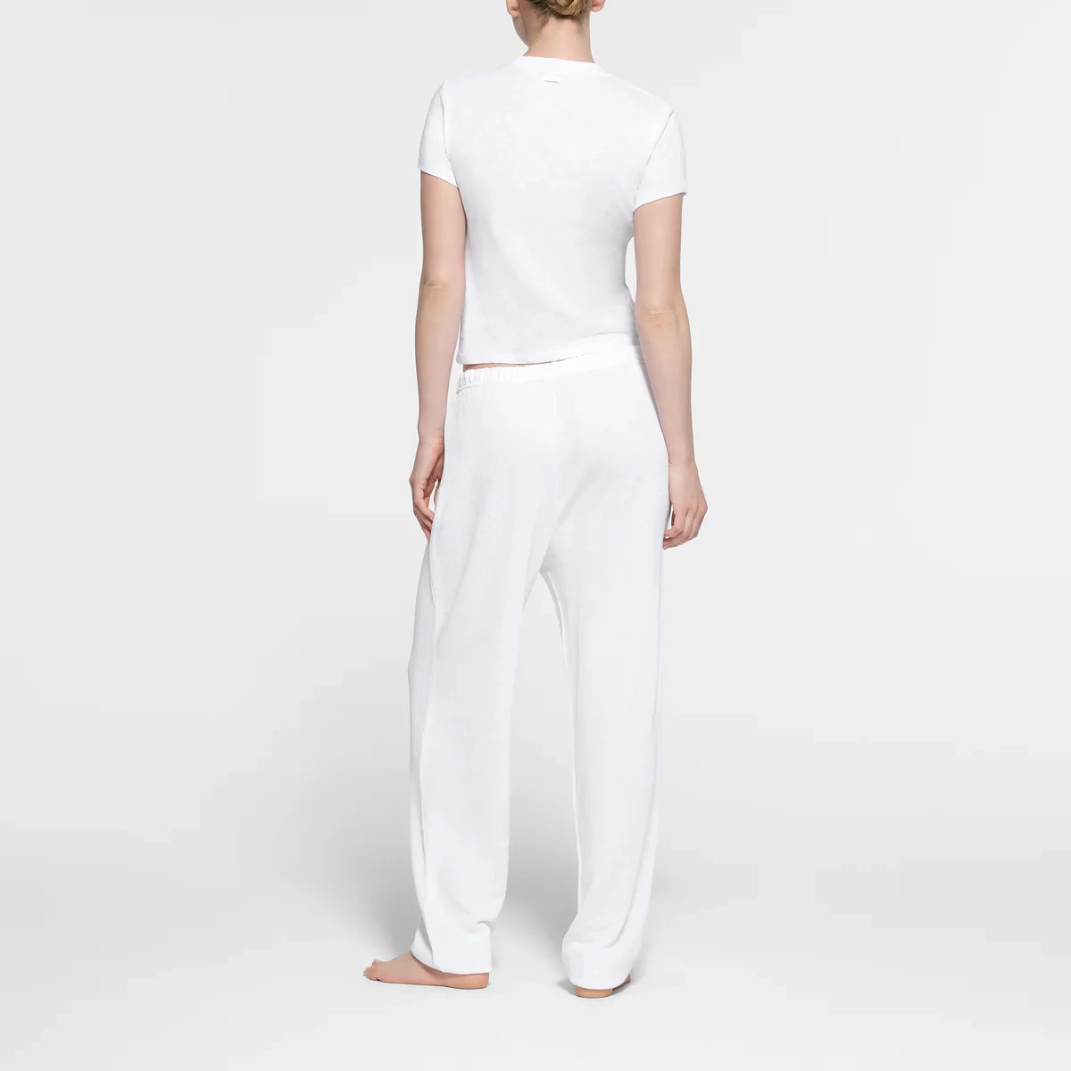 SKIMS WORN IN JERSEY T-SHIRT T SNOW