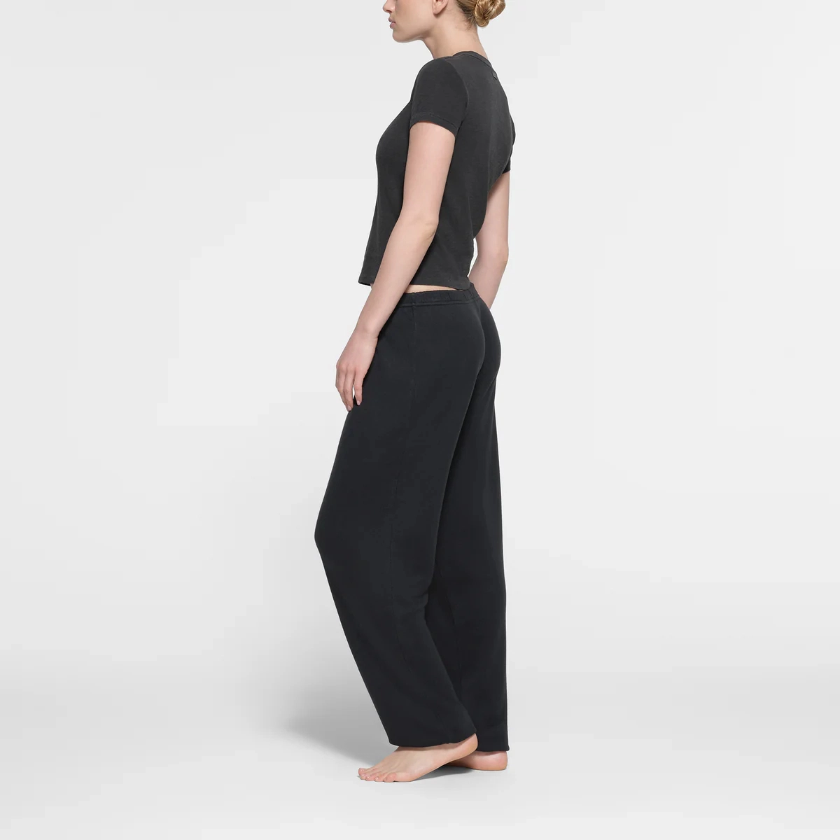 SKIMS WORN IN JERSEY T-SHIRT T ASH