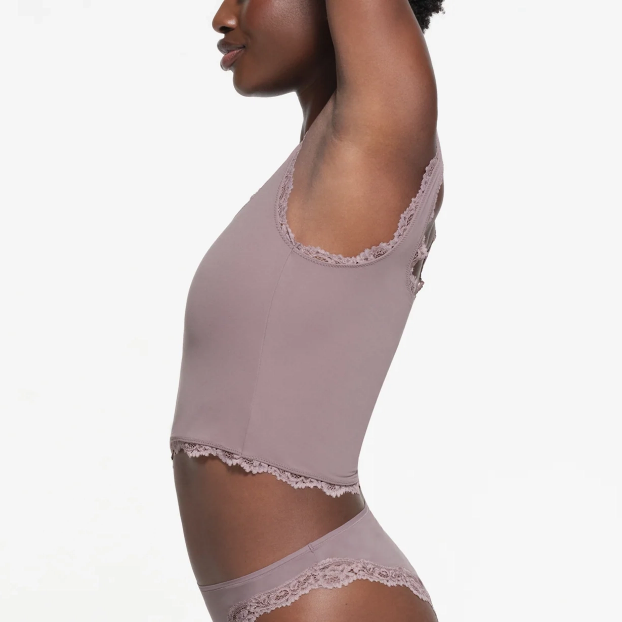 SKIMS FITS EVERYBODY LACE TANK ZINC