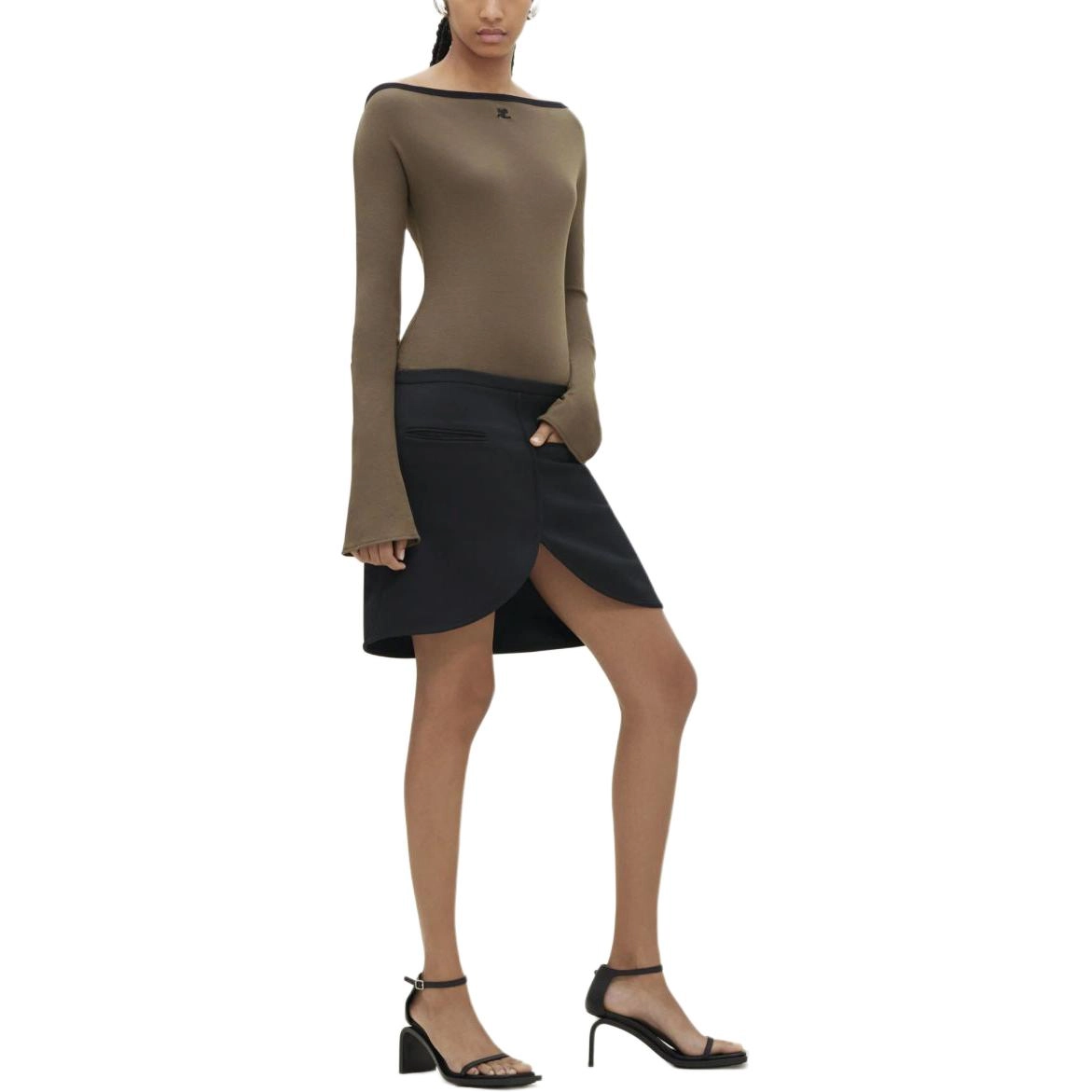 COURREGES SS24 T Camouflage Green