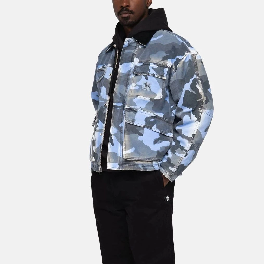 Stussy FW23 SHOP JACKET SPRAY DYE CANVAS