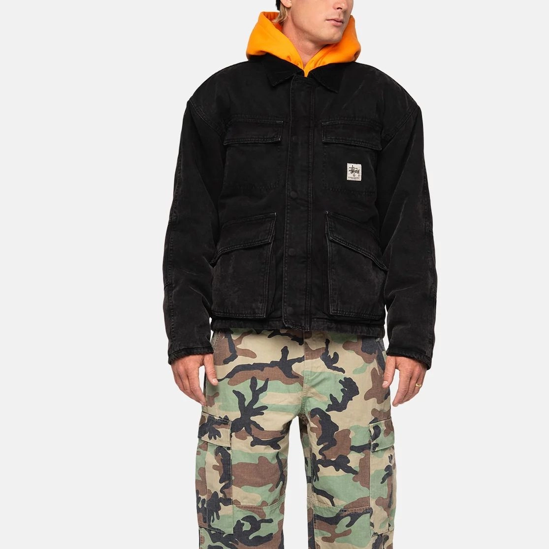 Stussy FW23 SHOP JACKET SPRAY DYE CANVAS