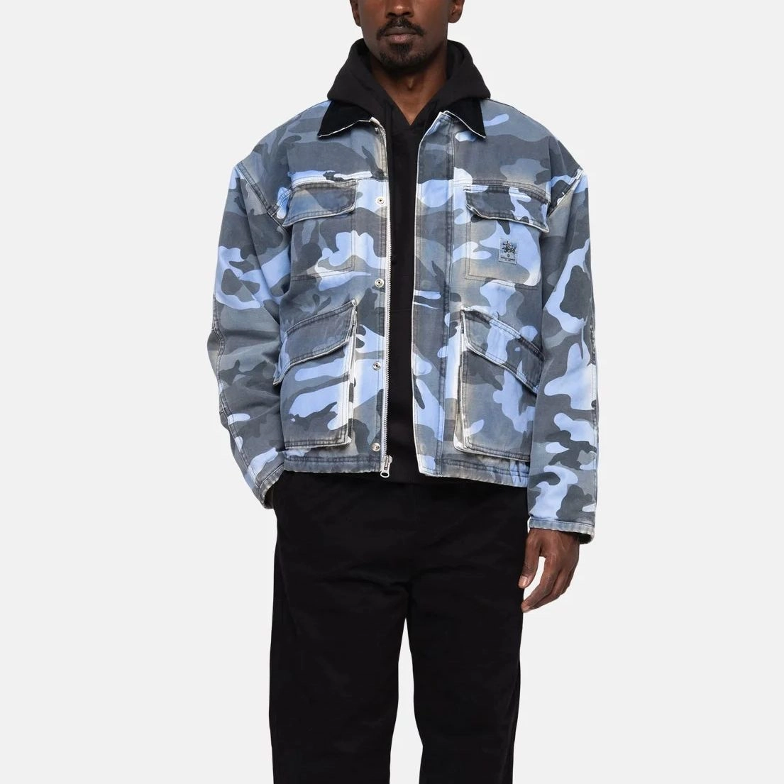 Stussy FW23 SHOP JACKET SPRAY DYE CANVAS