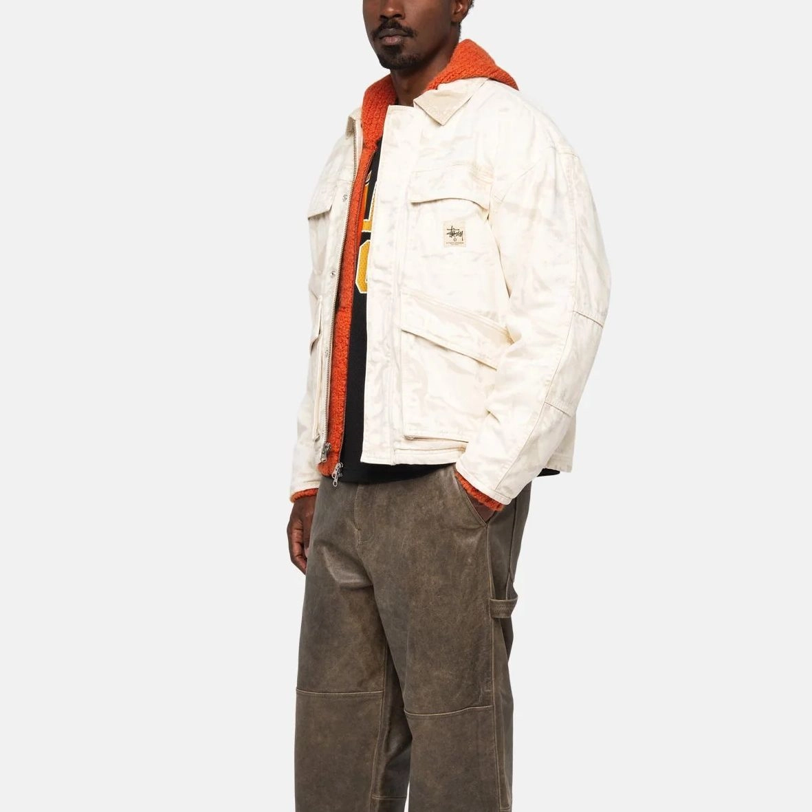 Stussy FW23 SHOP JACKET SPRAY DYE CANVAS