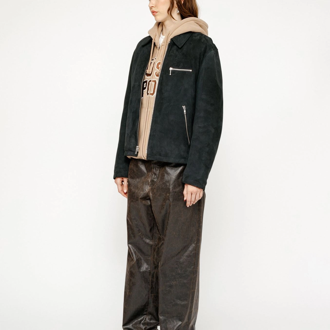 Stussy SS24 BING JACKET SUEDE logo