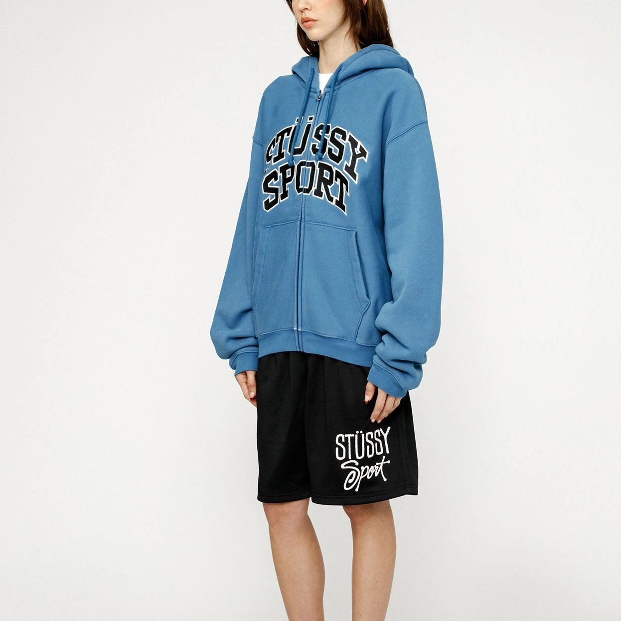 Stussy SS24 SPORT ZIP HOODIE logo