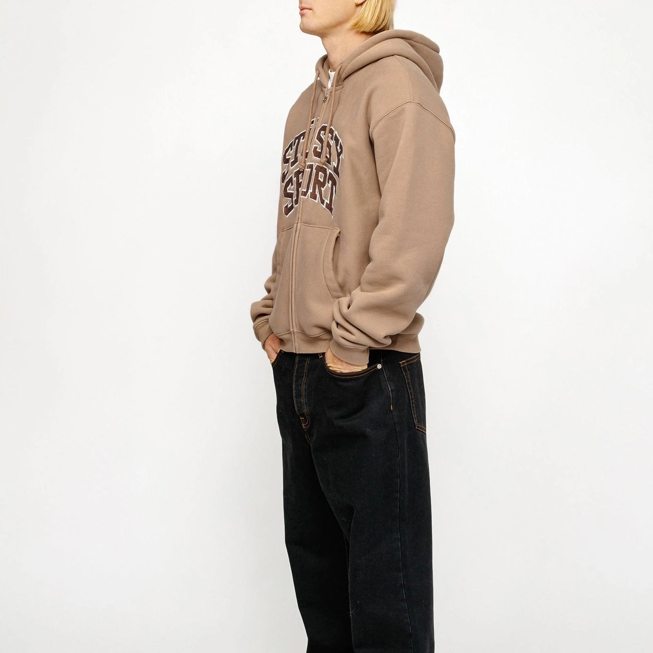 Stussy SS24 SPORT ZIP HOODIE logo