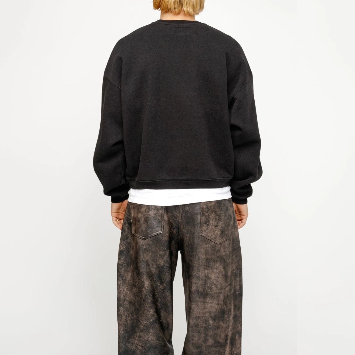 Stussy SS24 BIG CRACKLE SPORT CREW logo