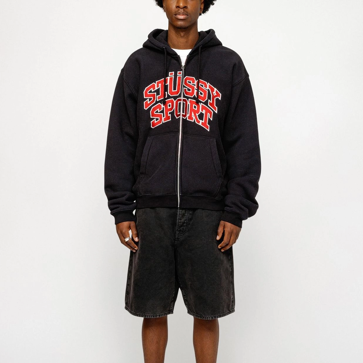 Stussy SS24 SPORT ZIP HOODIE logo