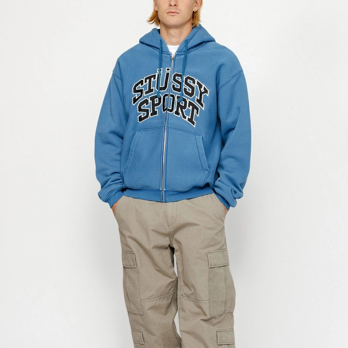 Stussy SS24 SPORT ZIP HOODIE logo