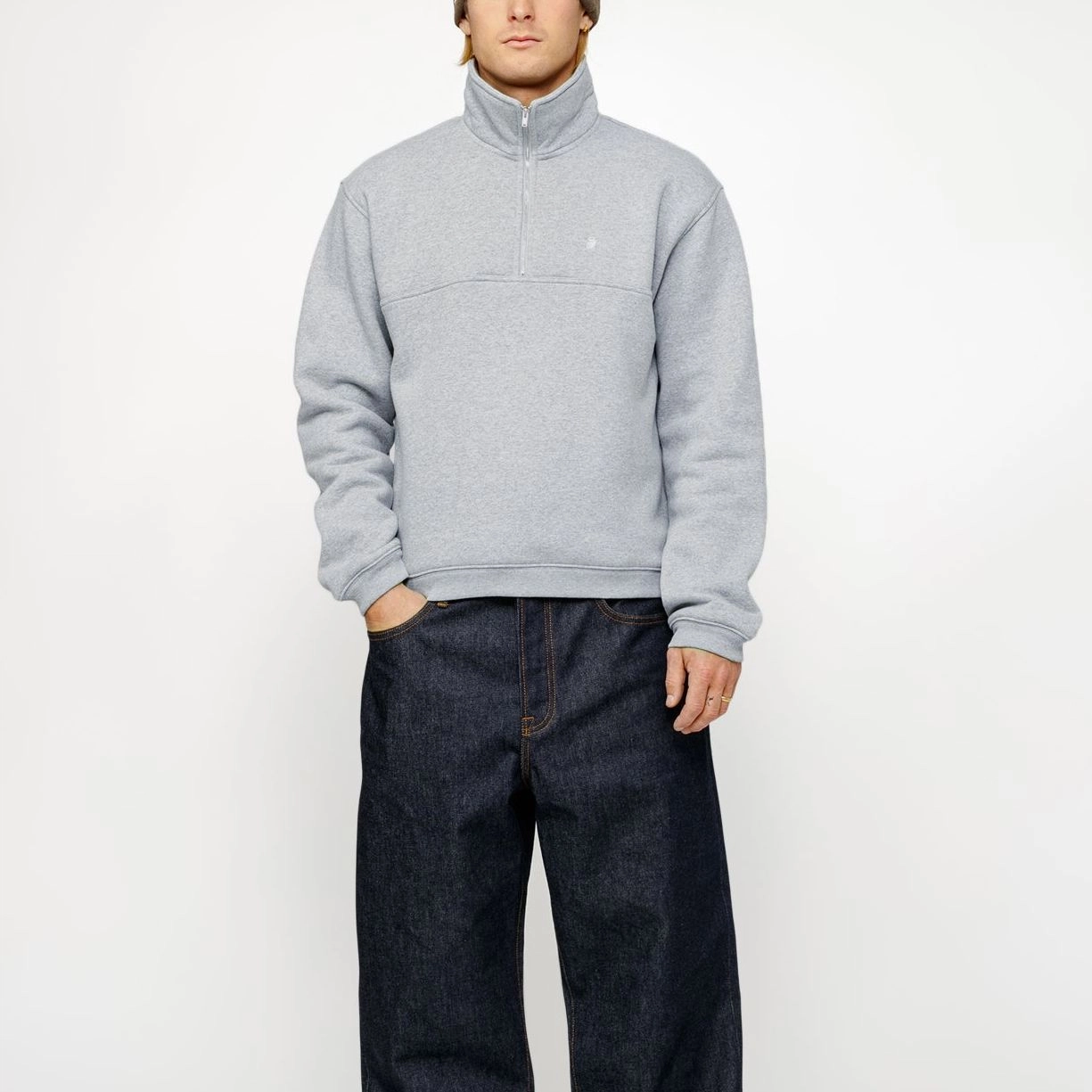 Stussy SS24 HALF ZIP MOCK NECK SWEATSHIRT