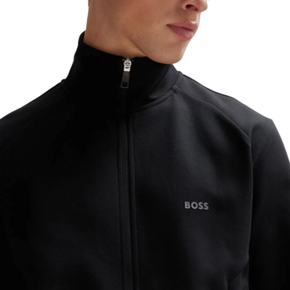 HUGO BOSS Zip-Up Sweatshirt With Logo Print