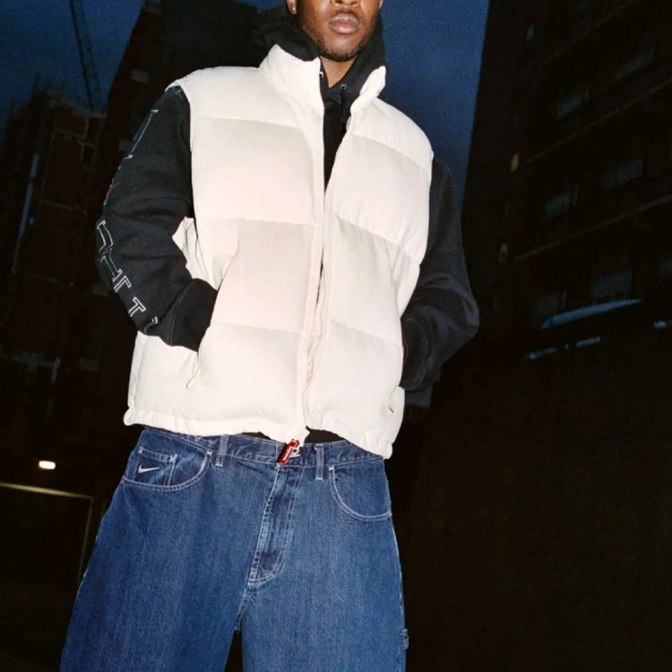 Supreme x Nike SS24 WEEK10 DENIM PUFFER VEST