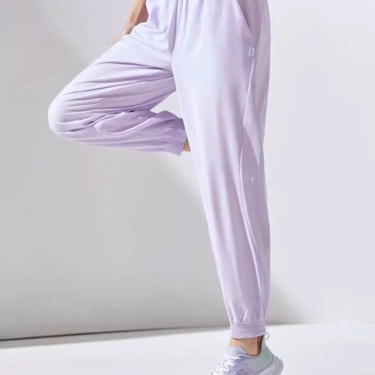 乔丹 休闲宽松高腰针织运动裤 女款 晨曦紫