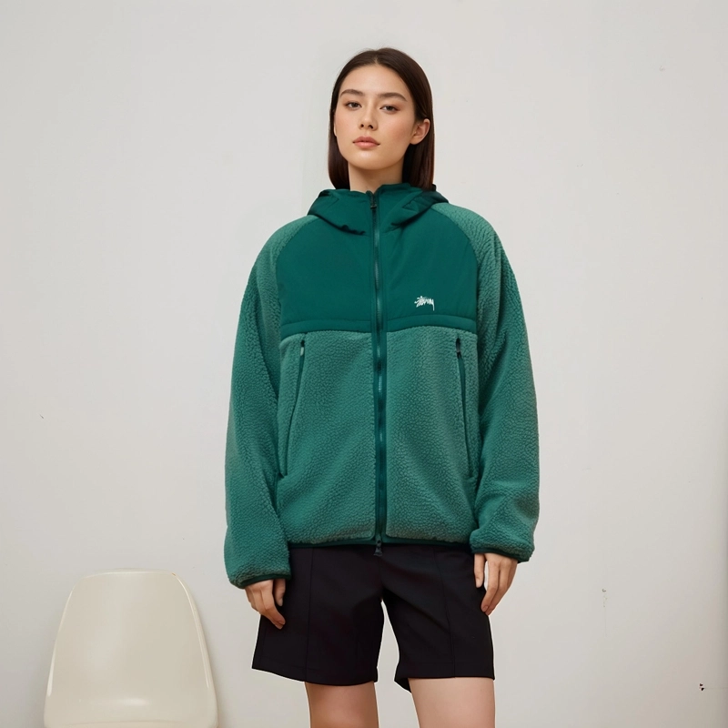Stussy FW23 SHERPA PANELED HOODED JACKET