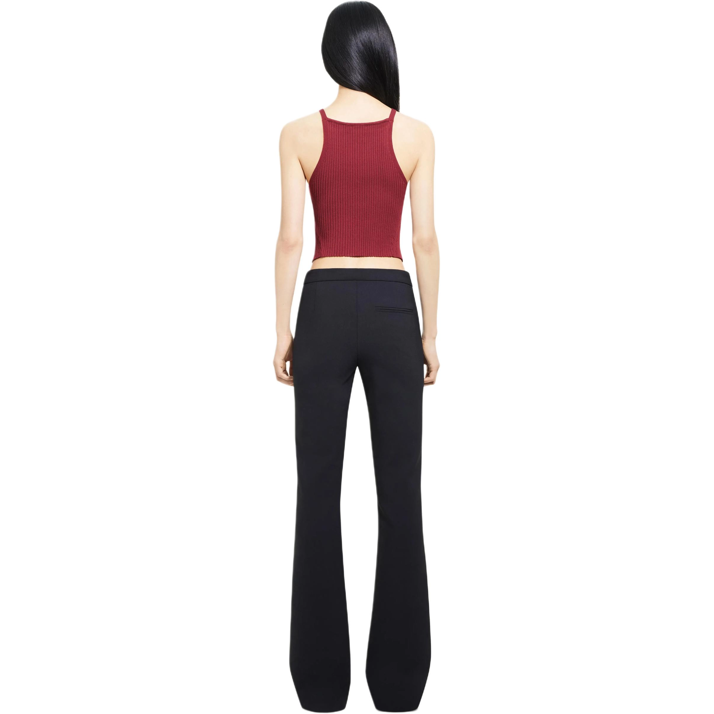 COURREGES POINTY RIB KNIT TANK TOP Grenat