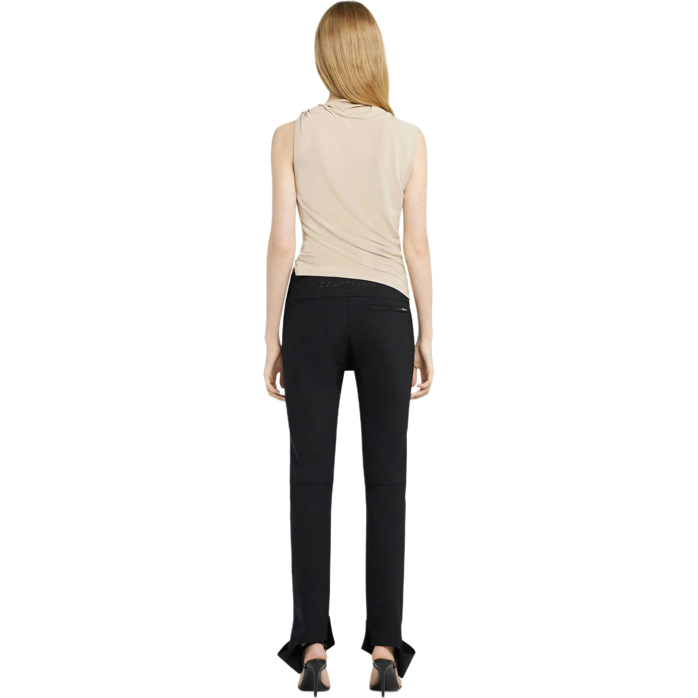 COURREGES SS25 OVERSKIRT PANTS BLACK