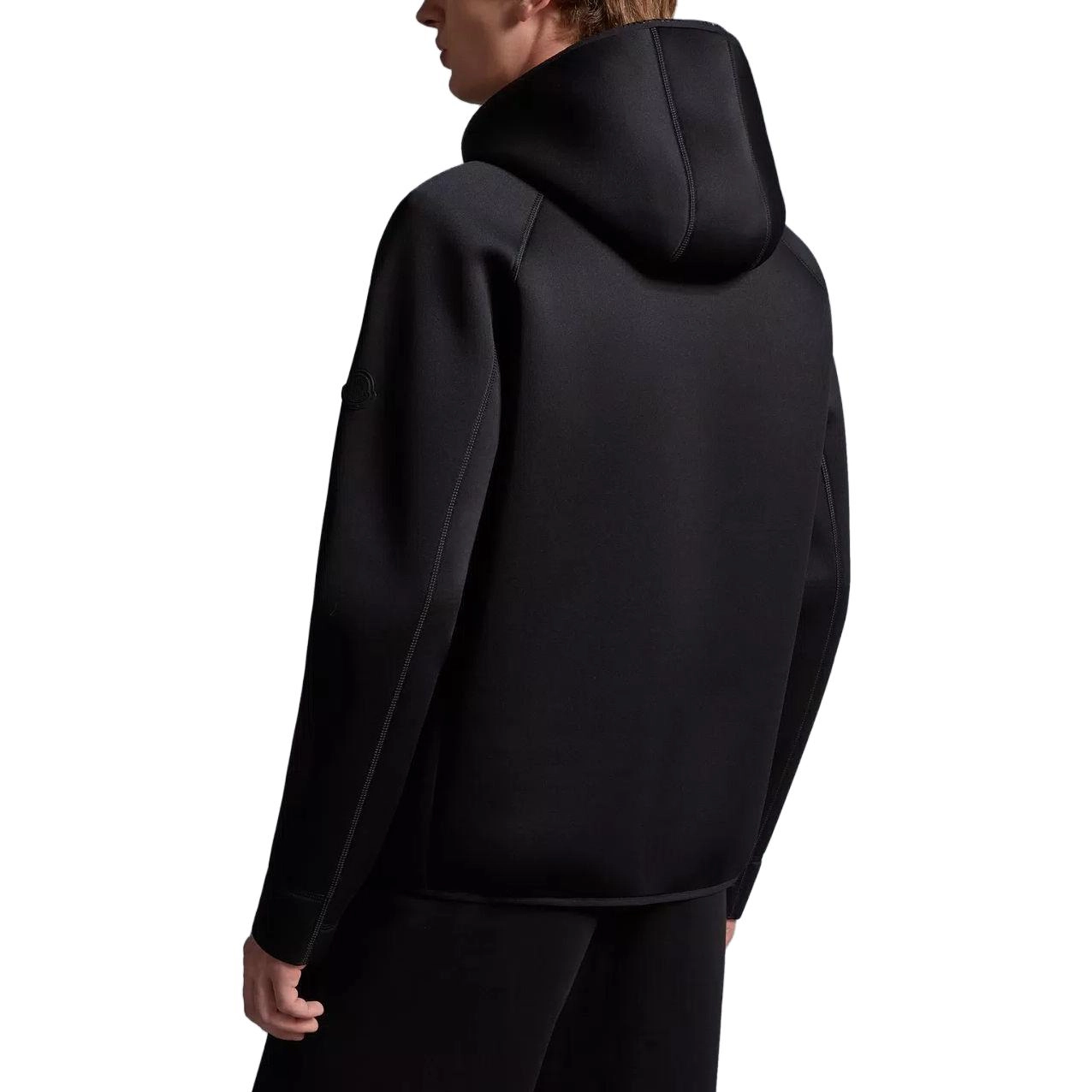 Moncler Neoprene Zip-Up Hoodie