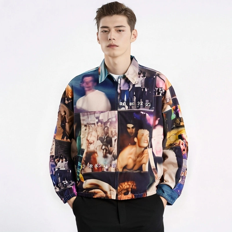 Supreme x Mark Leckey FW23 WEEK4 HARDCORE PATCHWORK HARRINGTON JACKET