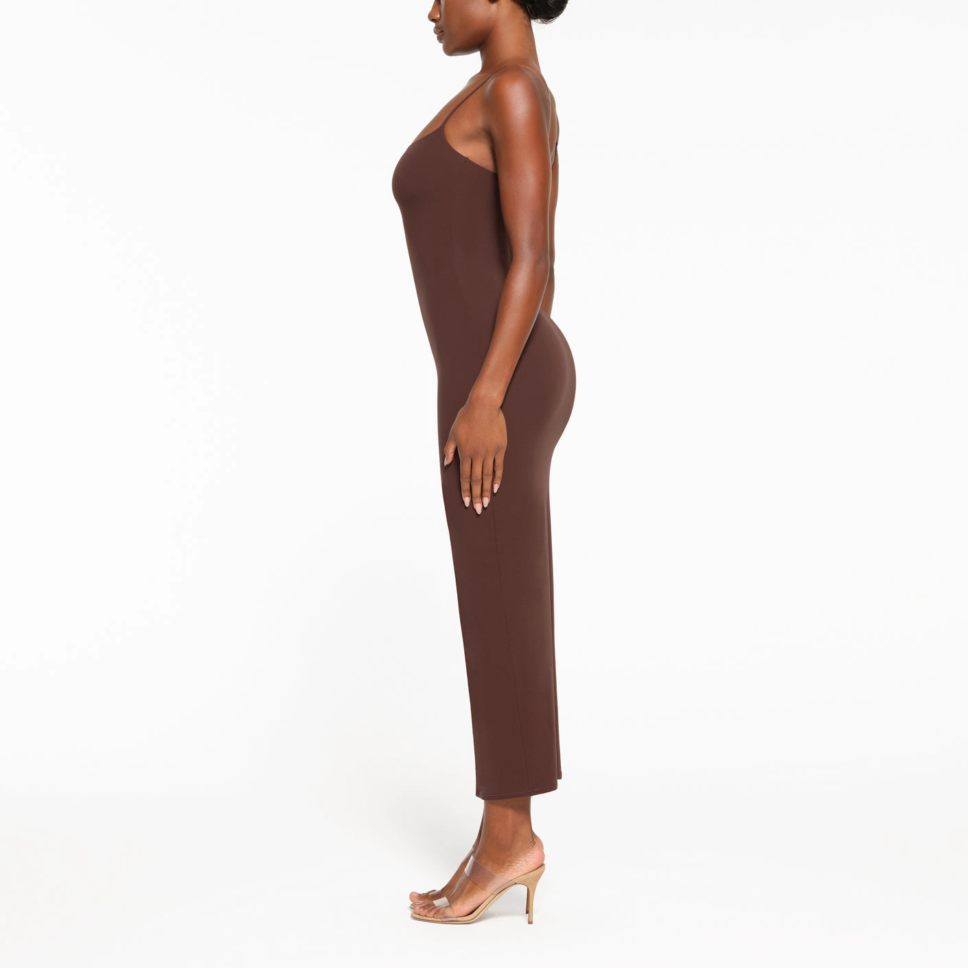 skims FITS EVERYBODY LONG SLIP DRESS COCOA