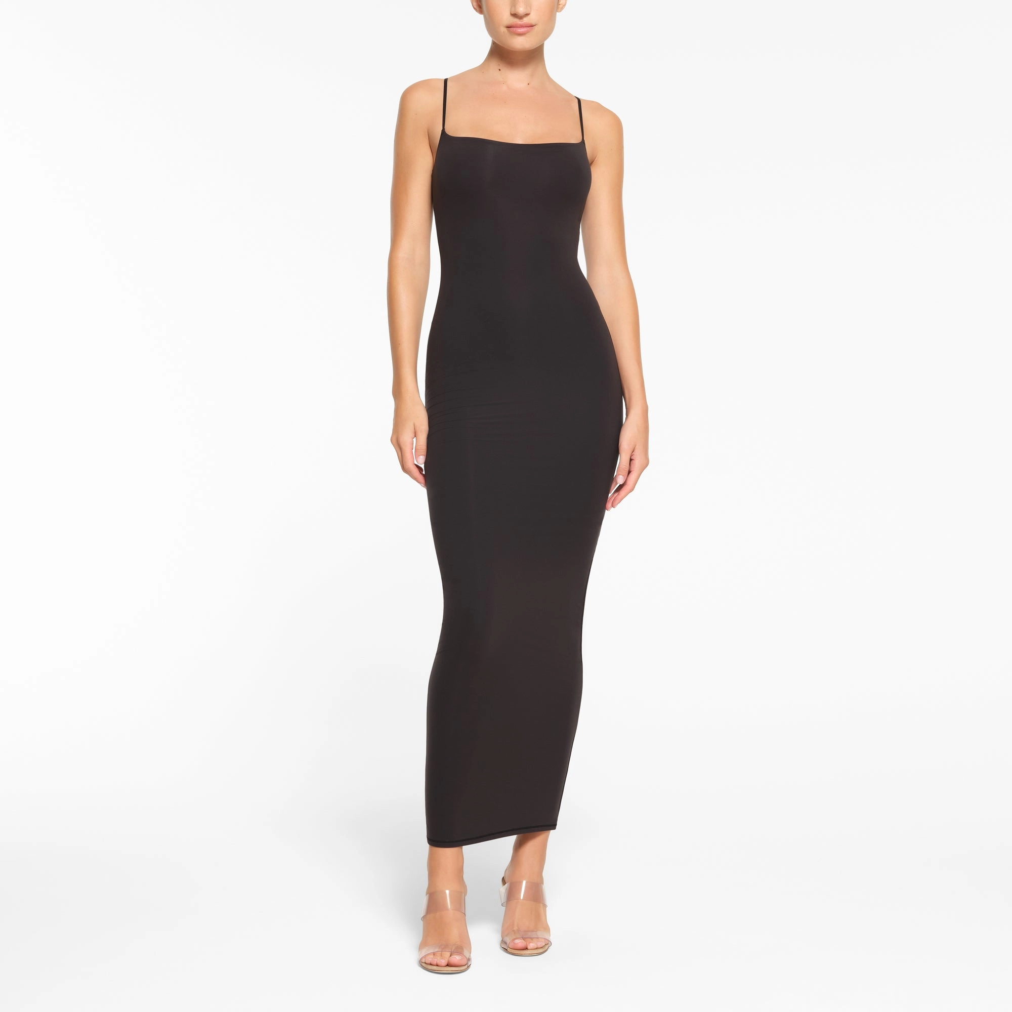 skims FITS EVERYBODY LONG SLIP DRESS ONYX
