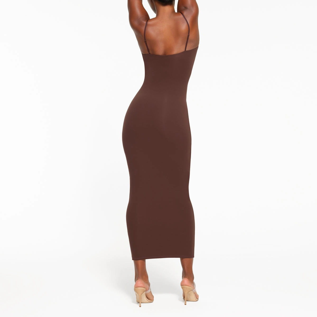 skims FITS EVERYBODY LONG SLIP DRESS COCOA