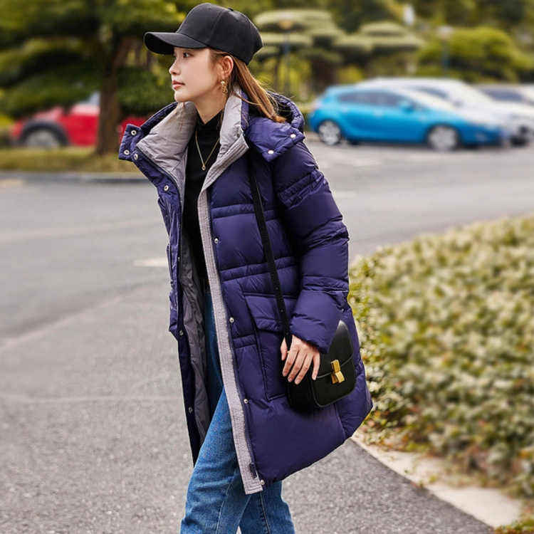 【dme】 立领休闲宽松长袖羽绒服 女款 藏青
