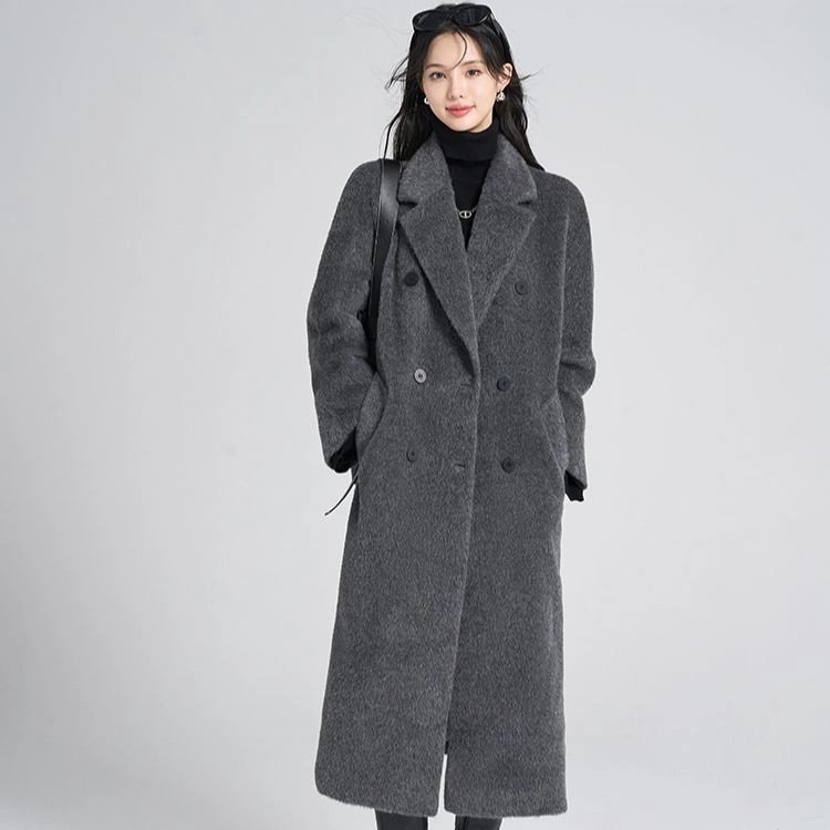 美洋 头等舱双排扣气质设计高级感时尚大衣 女款 深灰