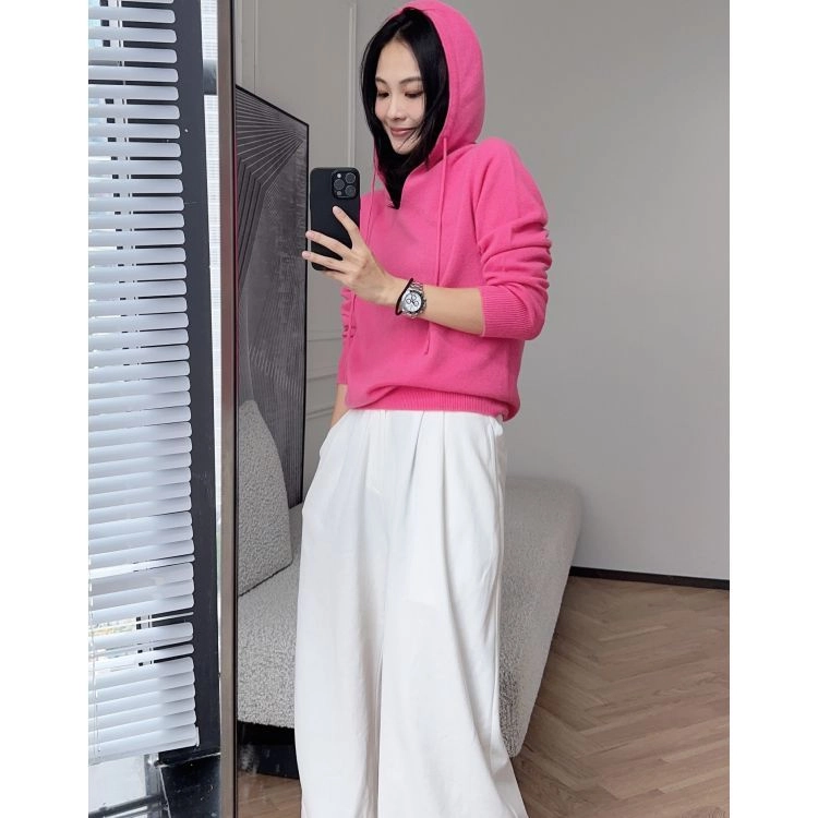 美洋 浆果少女阿尔巴斯山羊绒连帽卫衣 女款