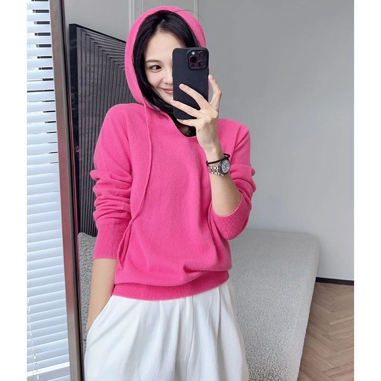 美洋 浆果少女阿尔巴斯山羊绒连帽卫衣 女款