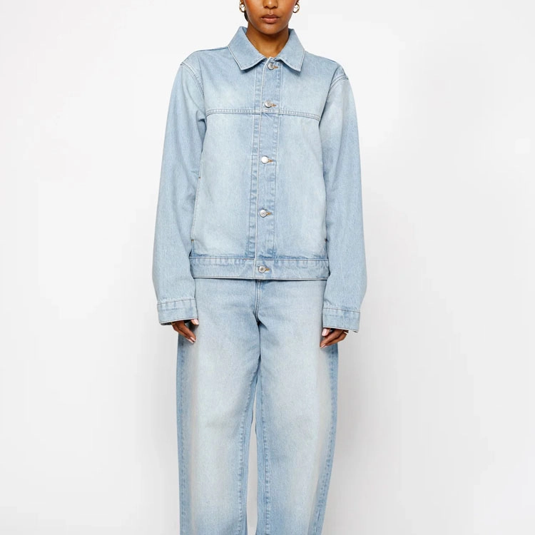 Stussy SS24 TRUCKER JACKET DENIM logo