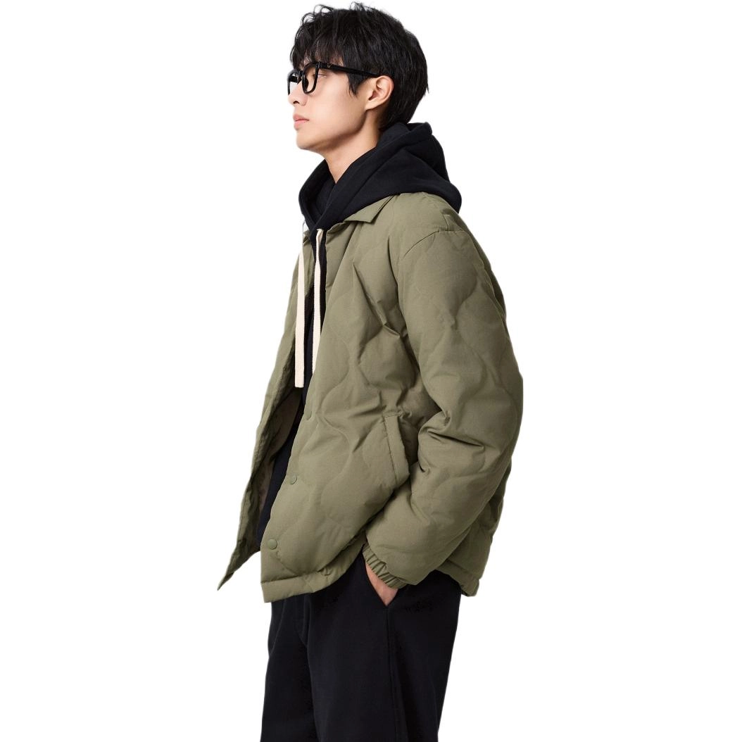 棉先生 休闲时尚都市翻领简约羽绒服 男款
