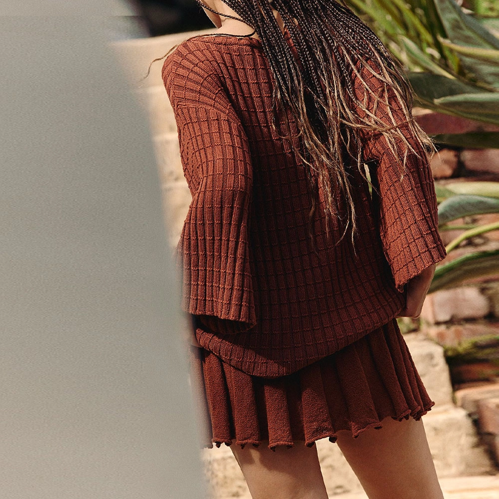 FREE PEOPLE Kenzie Sweater Set Brownstone
