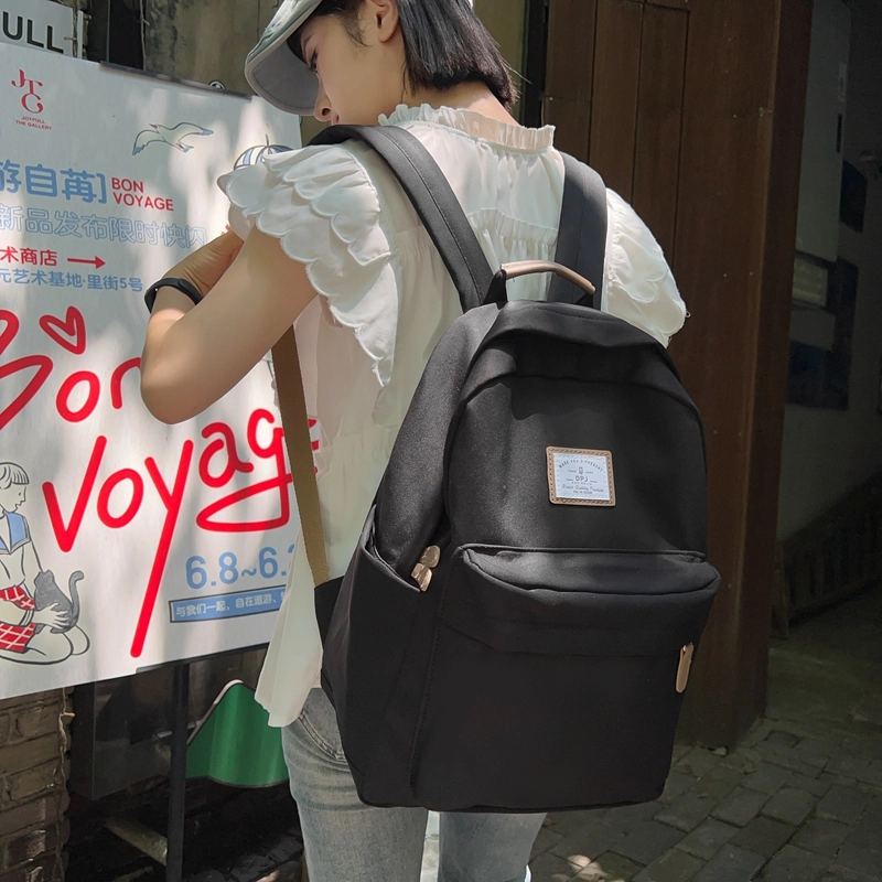 醇龙 学生高颜值简约纯色旅行 背包书包双肩包 尼龙 女款 多色