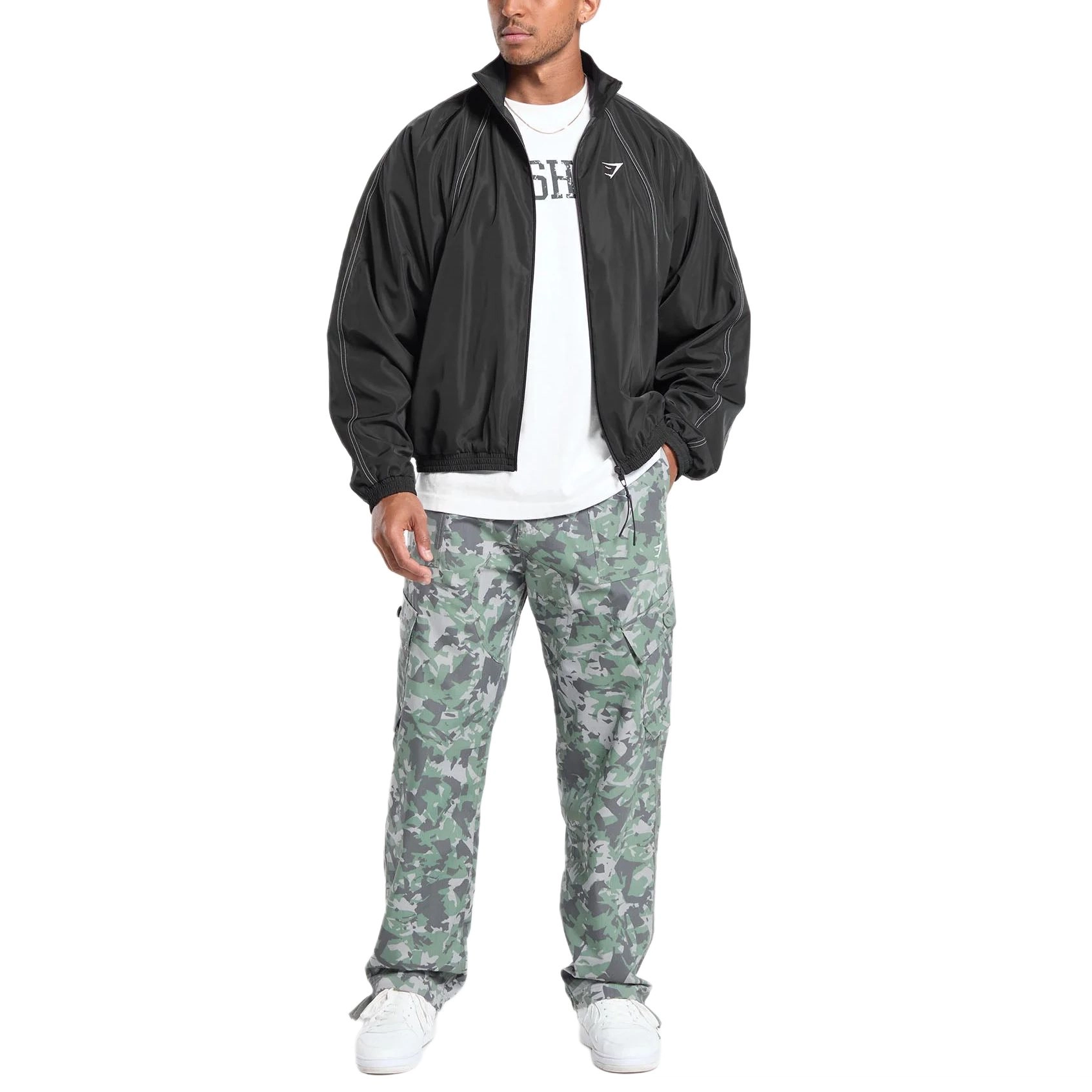 GYMSHARK Camo Print Woven Cargo