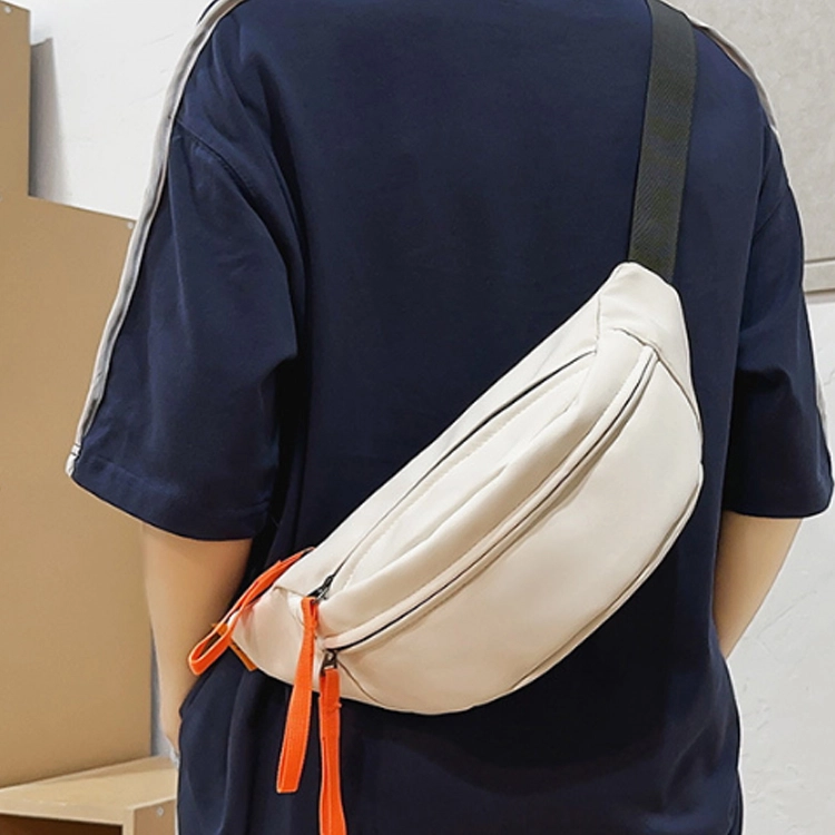 泰克森 休闲简约日常通勤时尚百搭 尼龙 单肩斜挎胸包 男女同款情侣款 黑色/白色/卡其色
