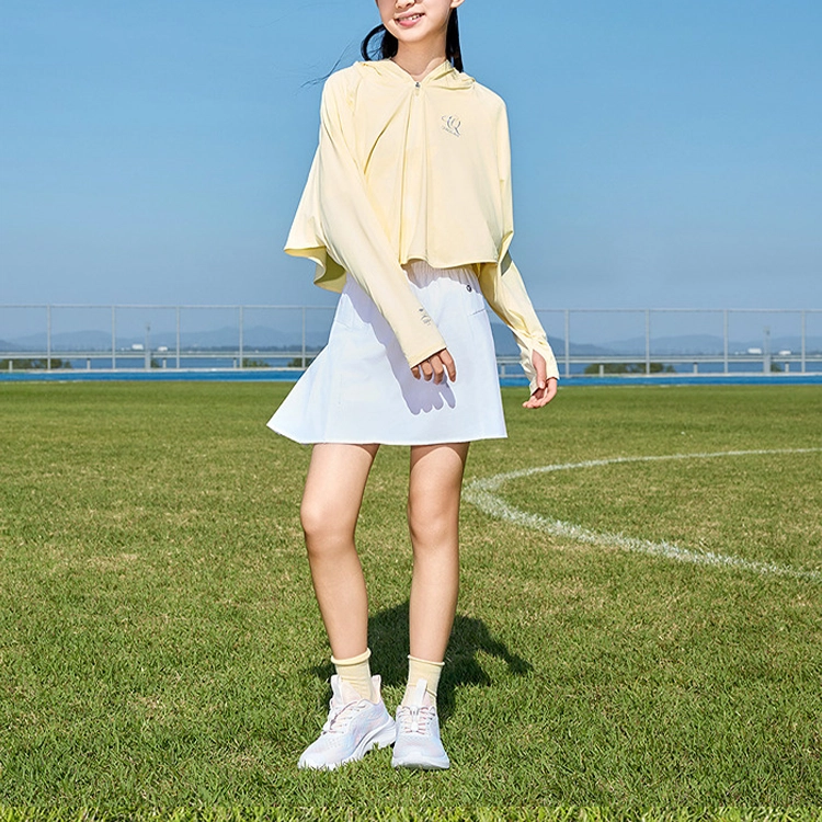 乔丹夹克 时尚舒适百搭连帽 淡雅黄 中小童