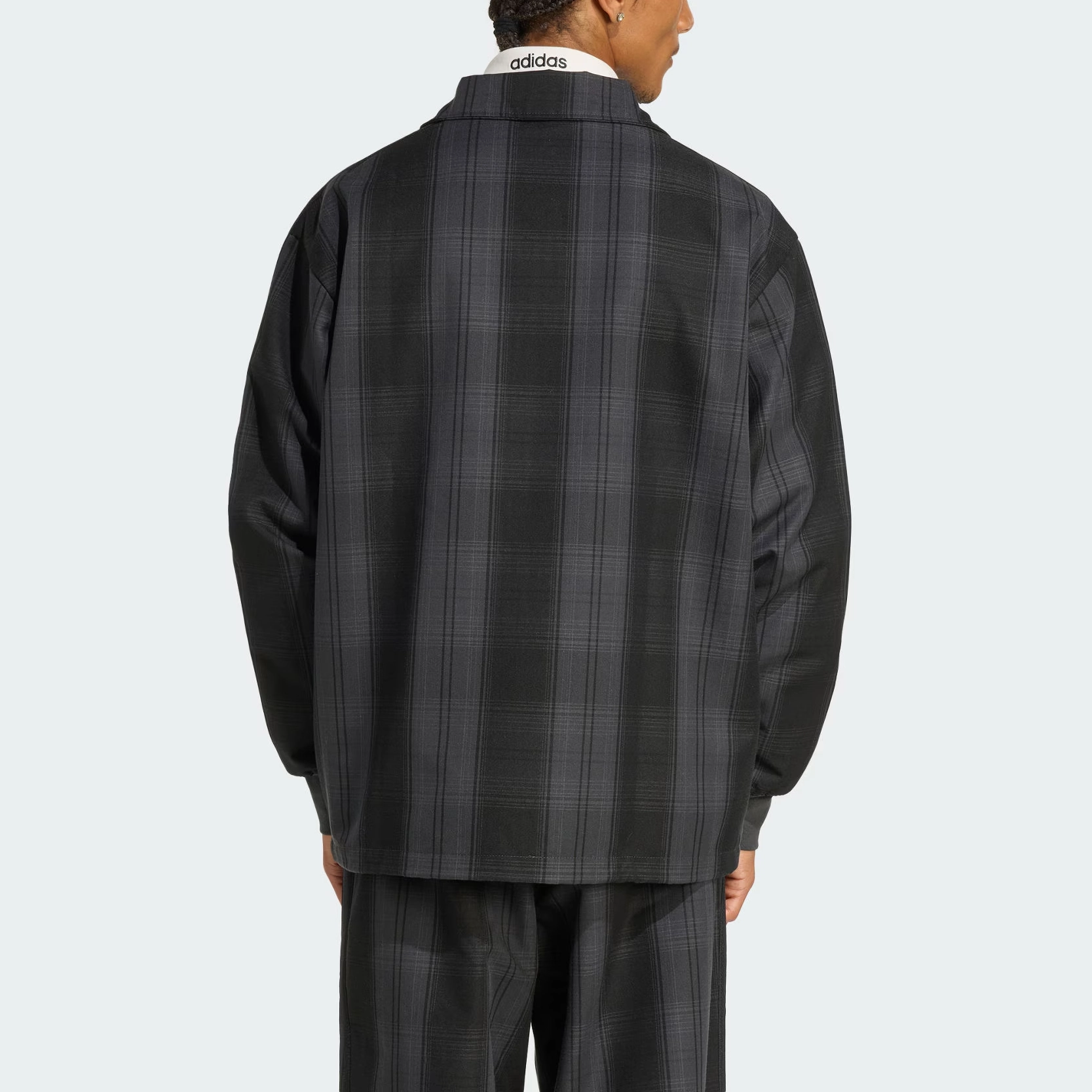 adidas originals Firebird FW25 ALL BLACKS PLAID TRACK TOP