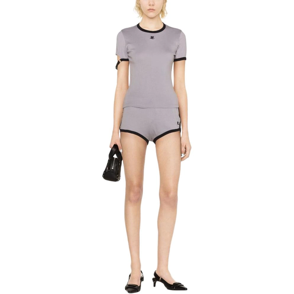 COURREGES Contrast Mini Shorts