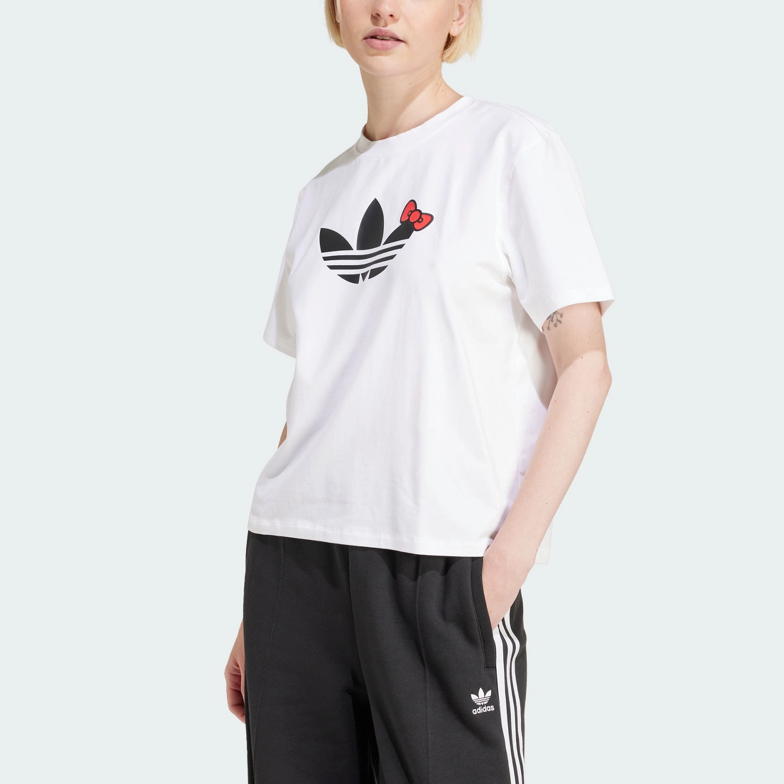 adidas x Hello Kitty Trefoil Boxy T-Shirt Logo T