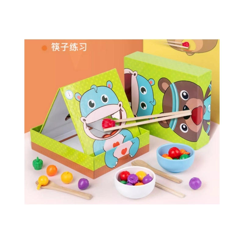 木丸子 蒙特梭利早教益智 宝宝吃饭喂食 夹珠子游戏日常蒙氏训练 玩具