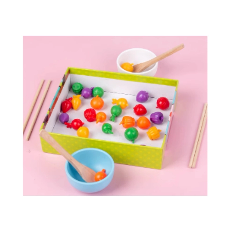 木丸子 蒙特梭利早教益智 宝宝吃饭喂食 夹珠子游戏日常蒙氏训练 玩具