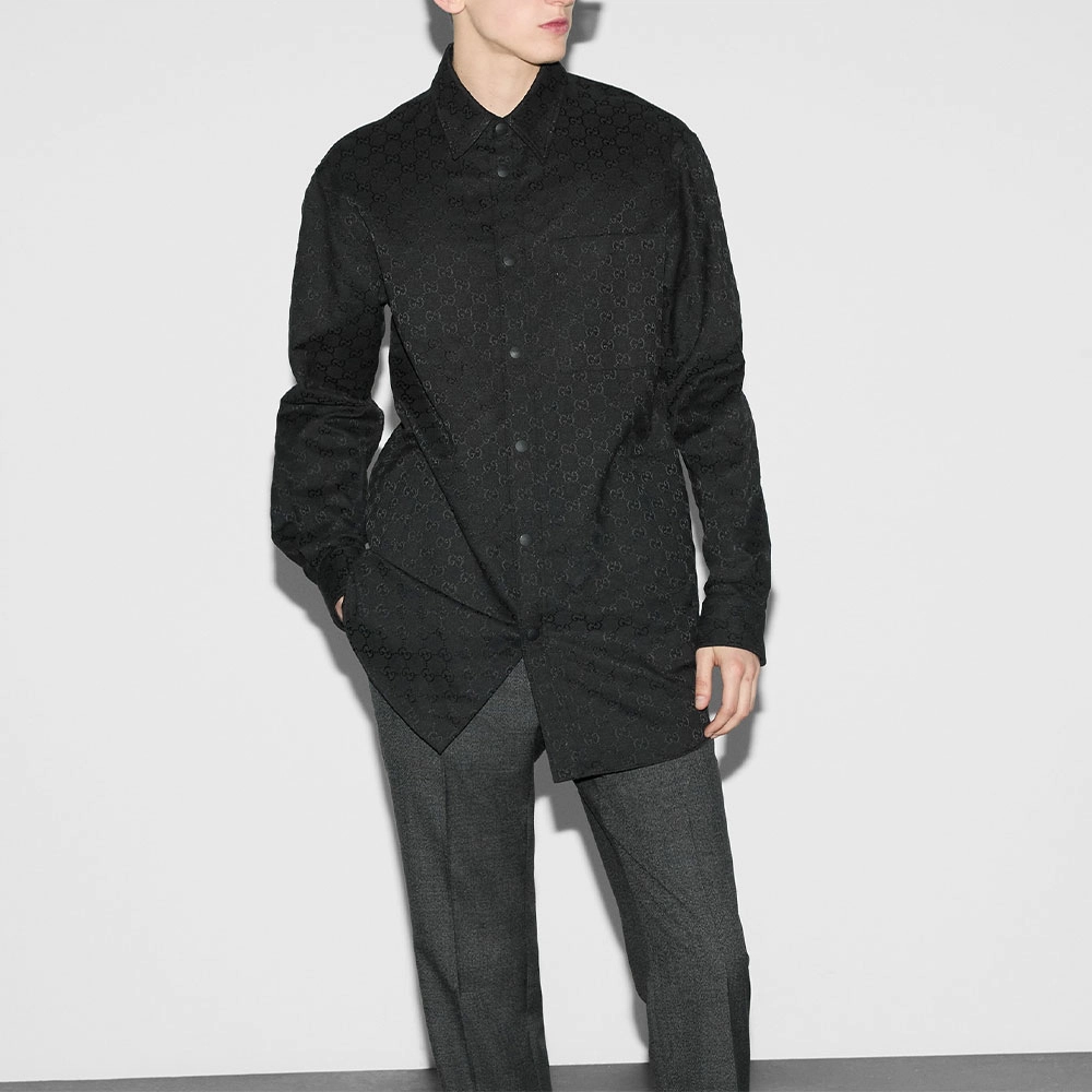 GUCCI Gg Canvas Shirt Logo