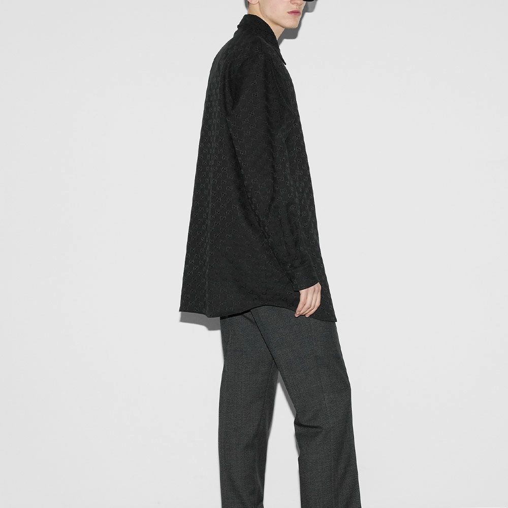 GUCCI Gg Canvas Shirt Logo