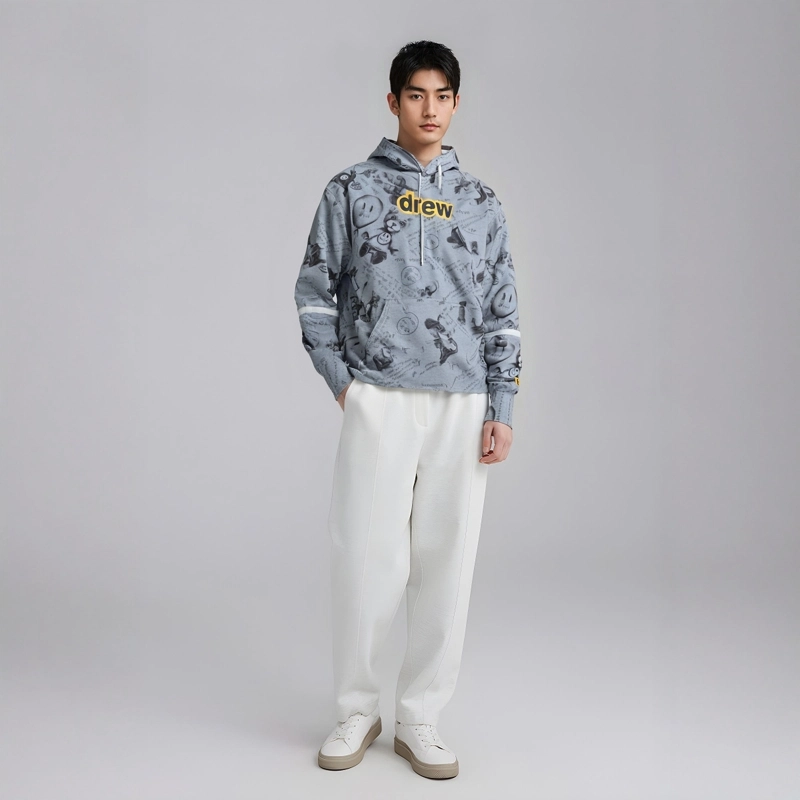 Drew House logo FW21 Idears Deconstructed Hoodie Idears Heather Grey