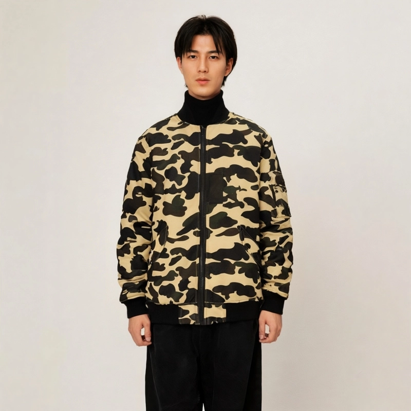 A BATHING APE BAPE 1st Camo Nylon Twill Ma-1 MA-1
