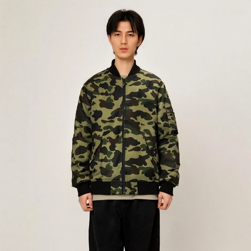 A BATHING APE BAPE 1st Camo Nylon Twill Ma-1 MA-1