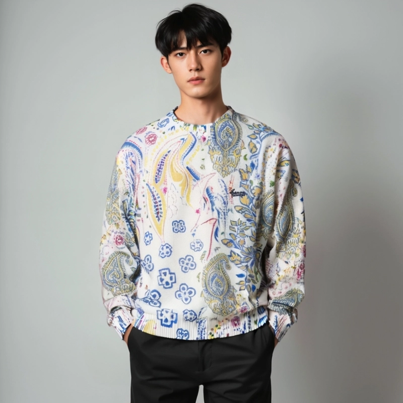 Supreme SS24 WEEK15 PRINTED PAISLEY SWEATER