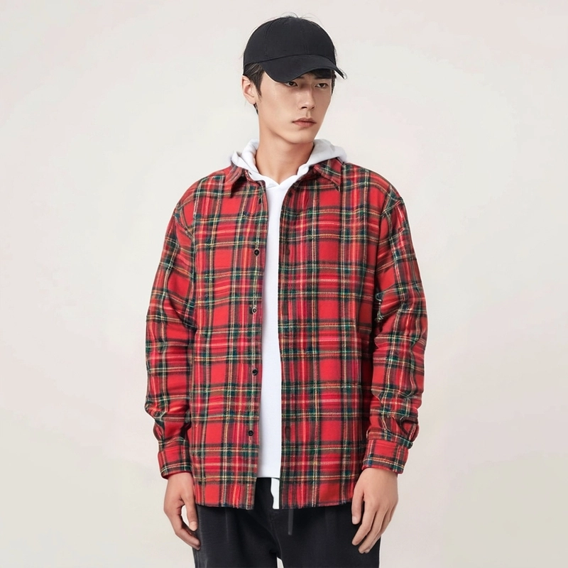 Supreme FW23 FW23 WEEK15 TARTAN FLANNEL HOODED SHIRT